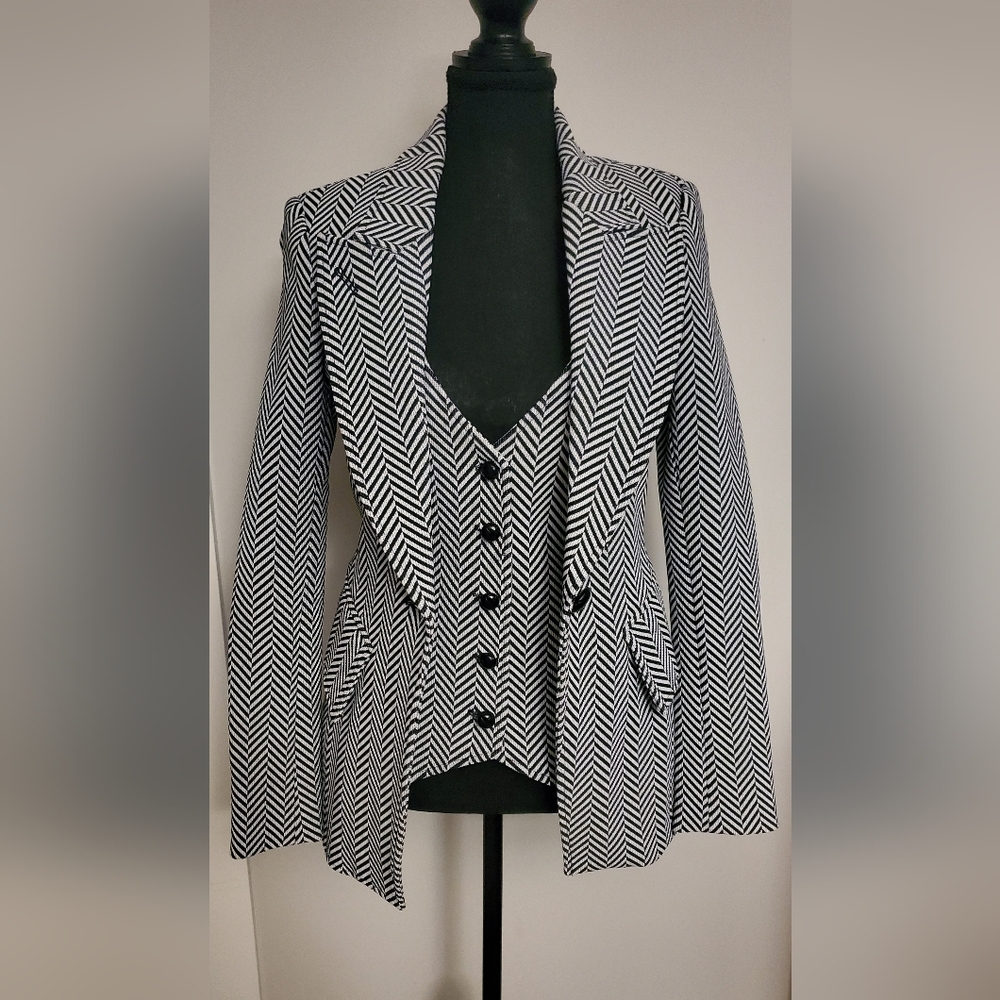 Smythe blazer and vest set - geometric print